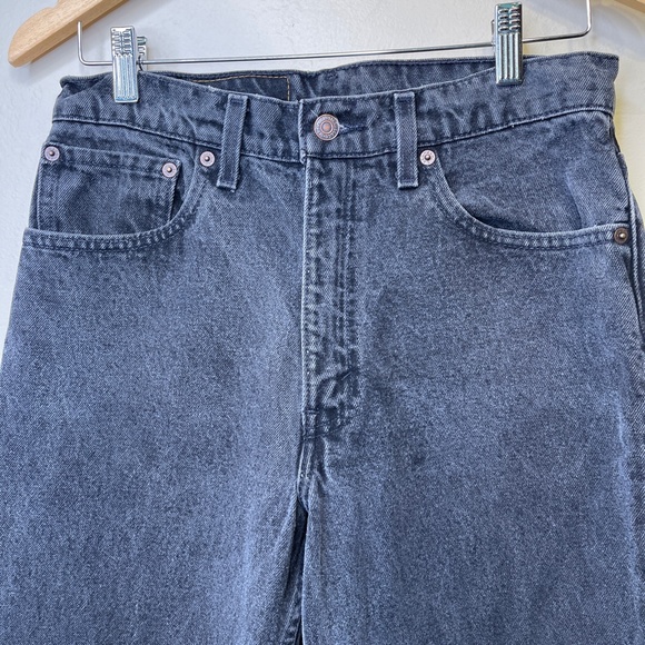 Levi’s 550 VTG USA Made Washed Black Relaxed Tapered High Rise Unisex Mom Jeans - Picture 4 of 10